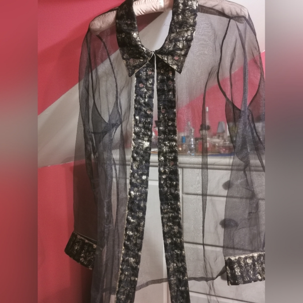 Simon Chang sheer blouse size a4